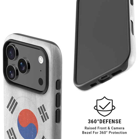 South Korean Flag Distressed iPhone 17 Pro Max Magsafe Impact Case